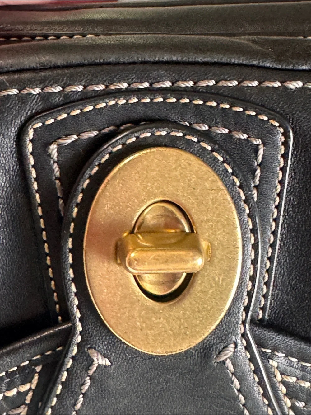 COACH Legacy Turnlock Shoulder Bag Black Leather 65th Anniversary Pink Lined